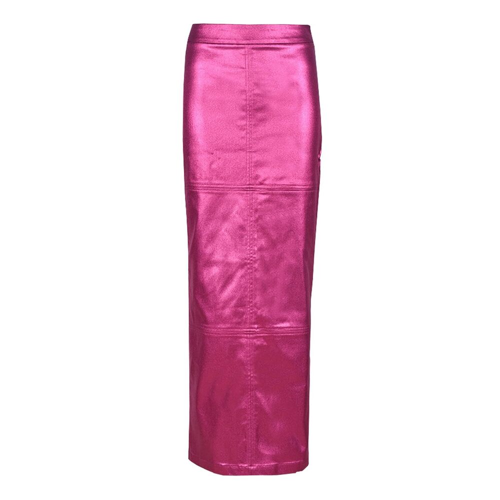 4146 Long Skirts Trendy High Waisted A Line Business Casual Leather Maxi